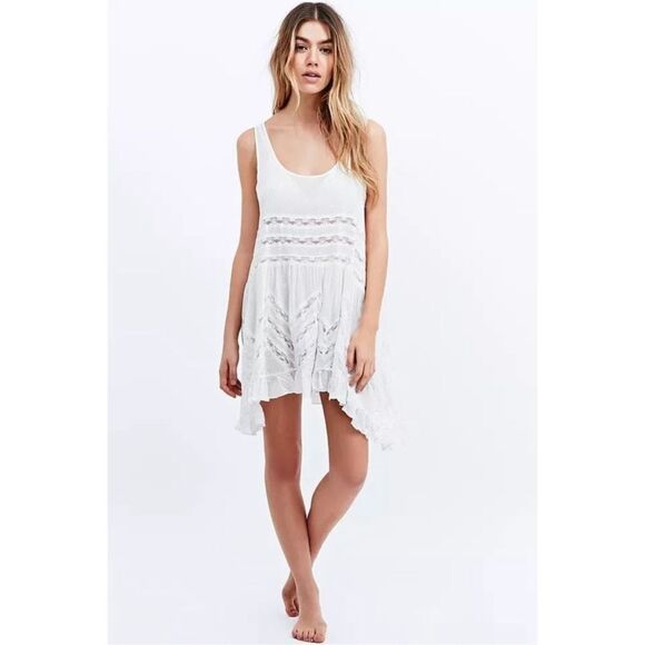FREE PEOPLE Intimately Voile and Lace Trapeze Slip Dress - Picture 1 of 12